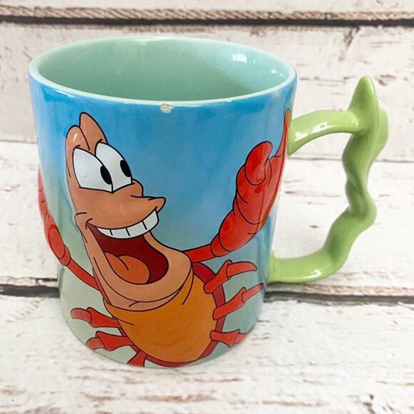 DISNEY Vintage The Little Mermaid 3D Vintage Sebastian Mug - Picture 1 of 8